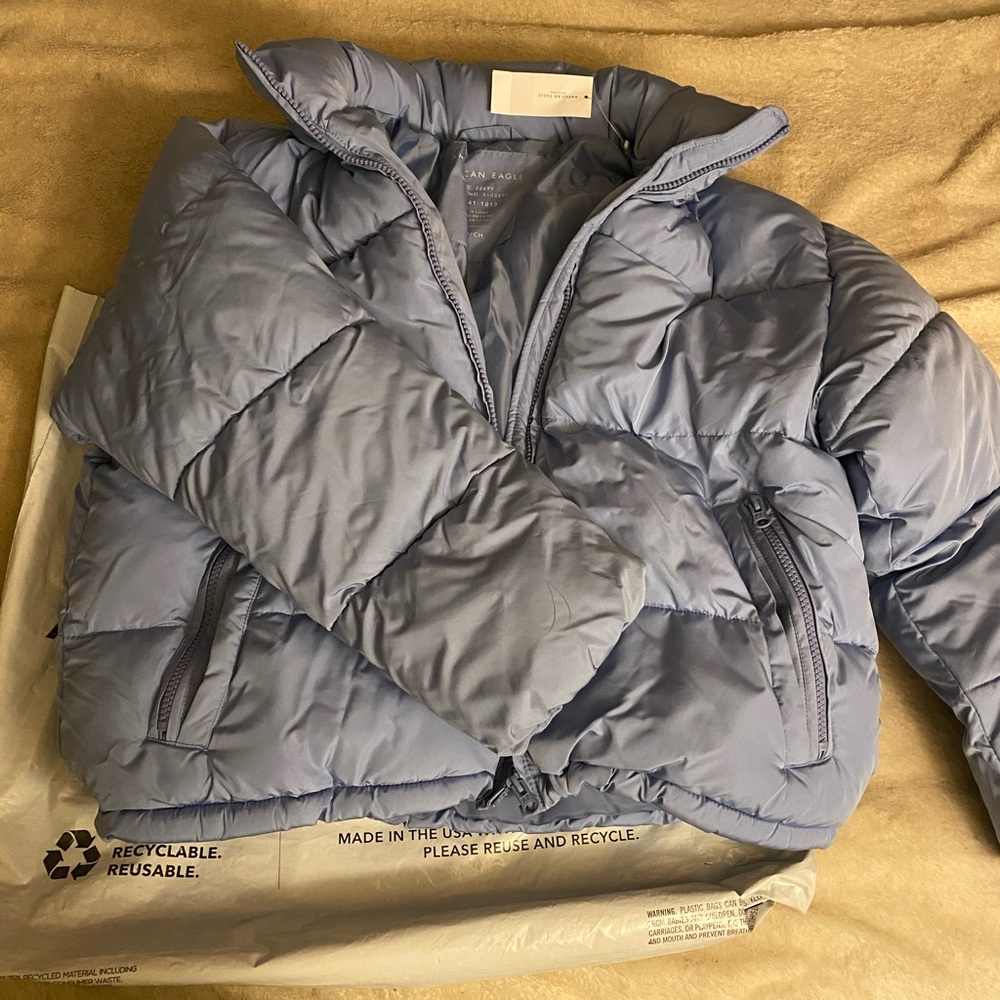 Baby Blue Puffer Coat